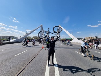 Артем на велопараде в Москве